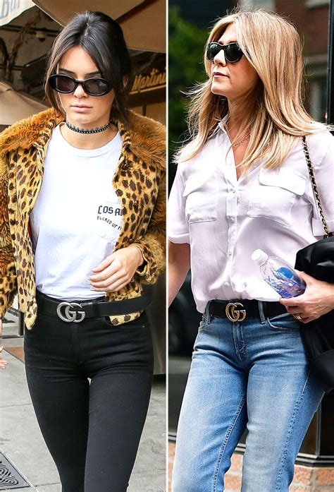 girl outfits with gucci belt|celebrities wearing Gucci belt.